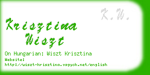 krisztina wiszt business card